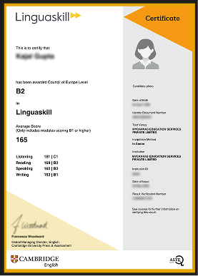Linguaskill Certificate